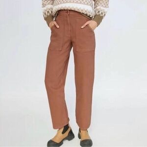 Aritzia Wilfred Free Brown Modern Utility Career Preppy Boho Cheeky Pants 4